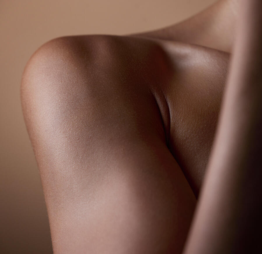 Close-up of skin representing vulnerability and embodied intimacy